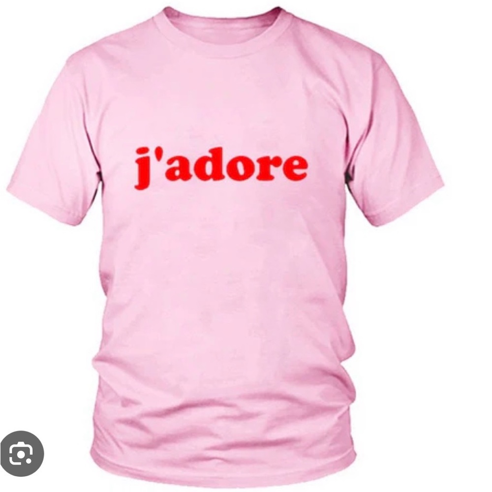 Boohoo Light Pink Crew Neck Tee with Black Logo Tag